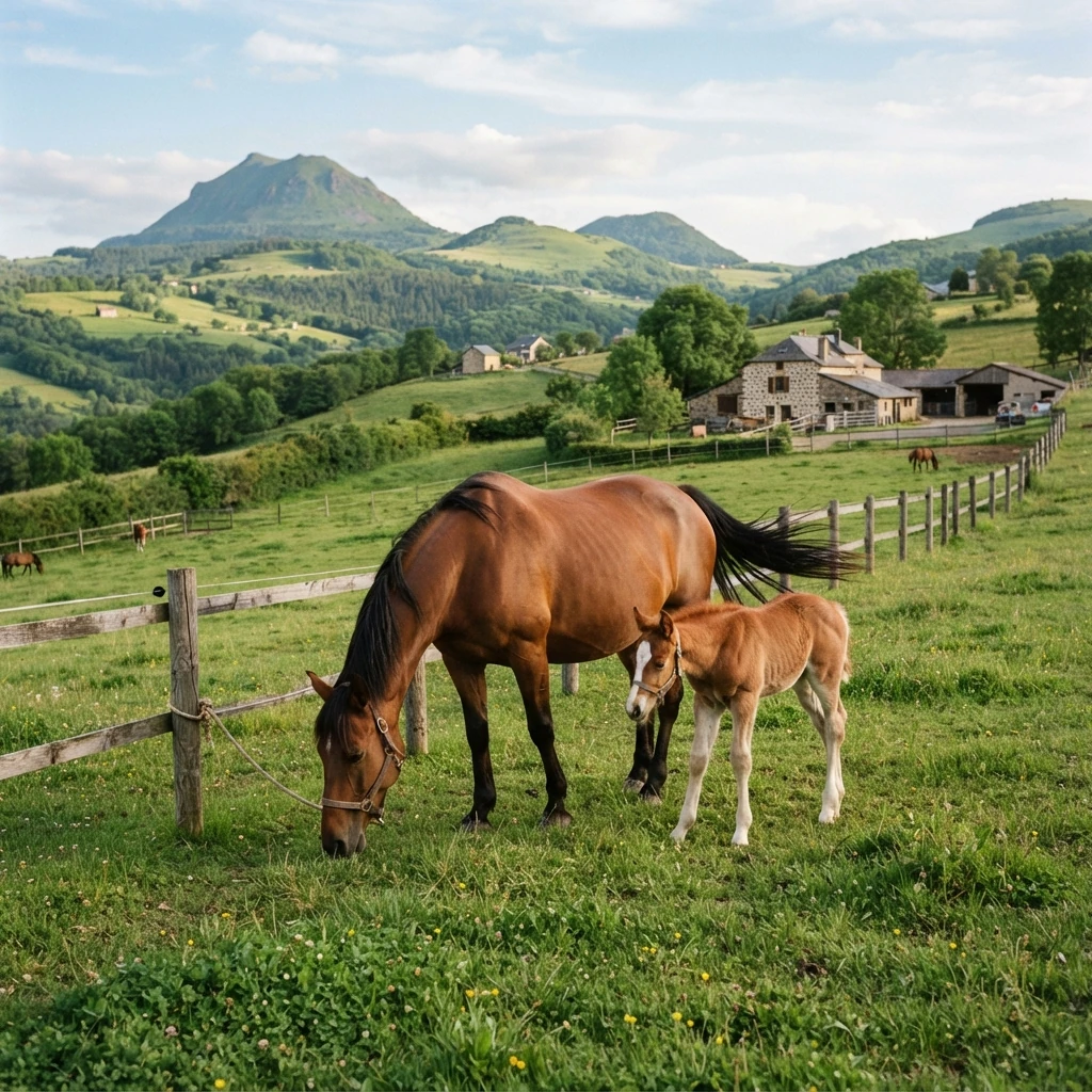 Élevage de chevaux au Domaine du garay, Yssingeaux